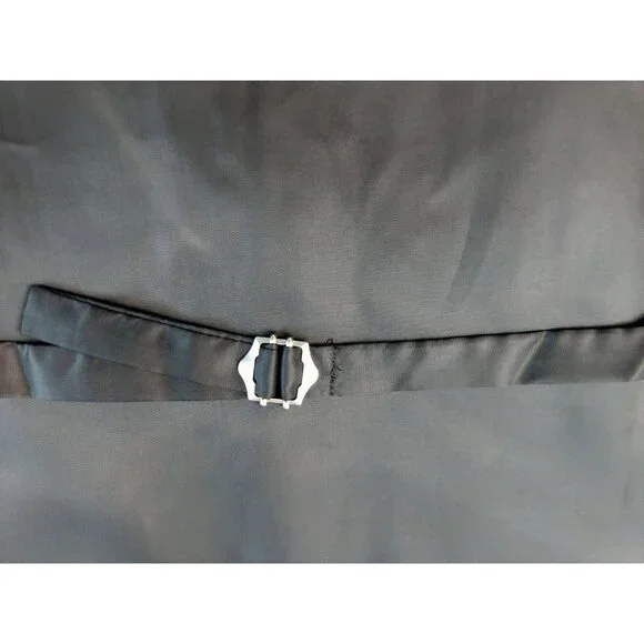 DiBanGu Vest Tie Pocket Square Set Mens XXXL Pink Satin Formal - Picture 12 of 13